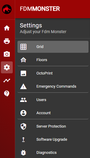 Screenshot of FDM Monster with all settings sections