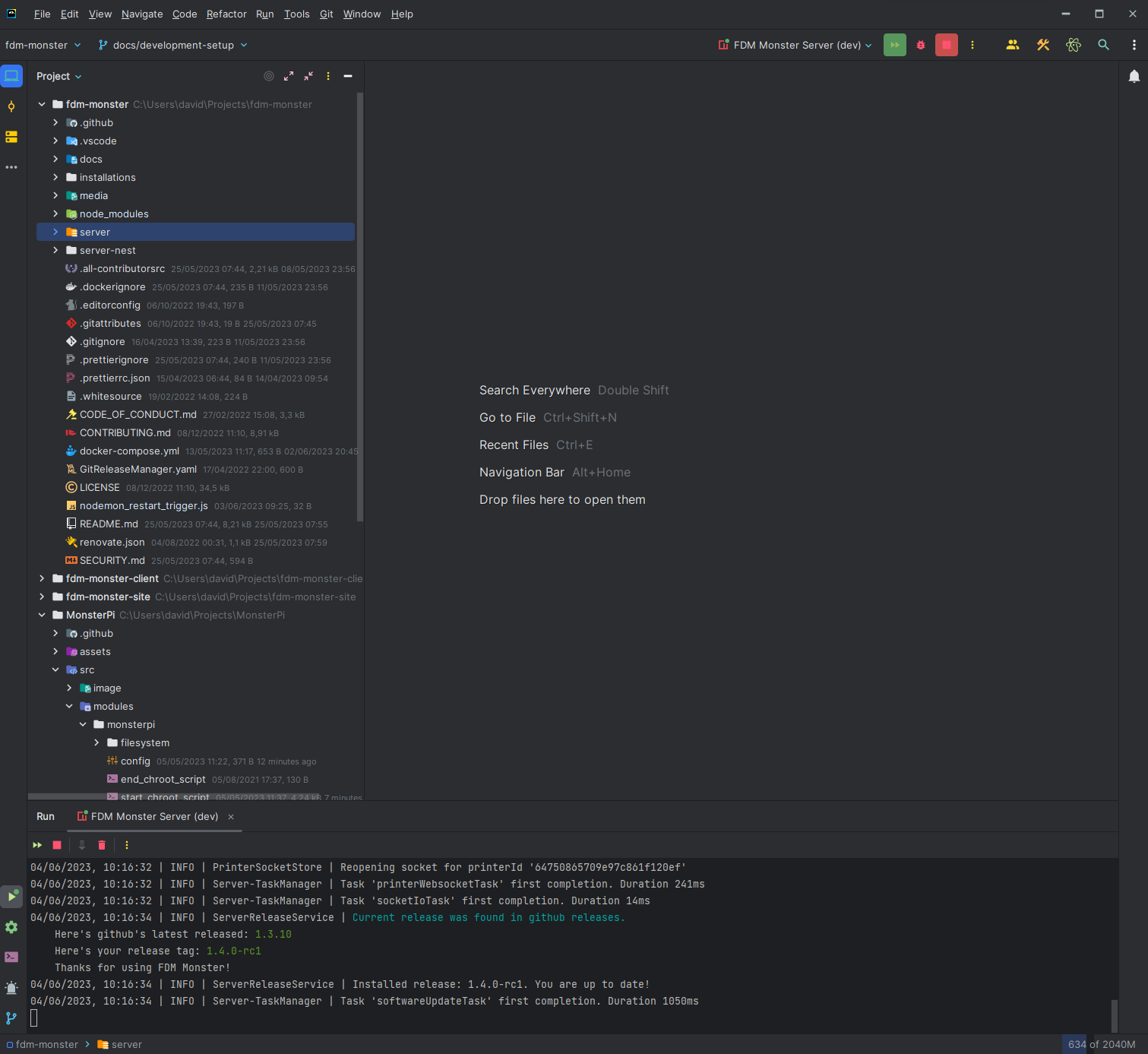 Screenshot that shows the WebStorm setup in action